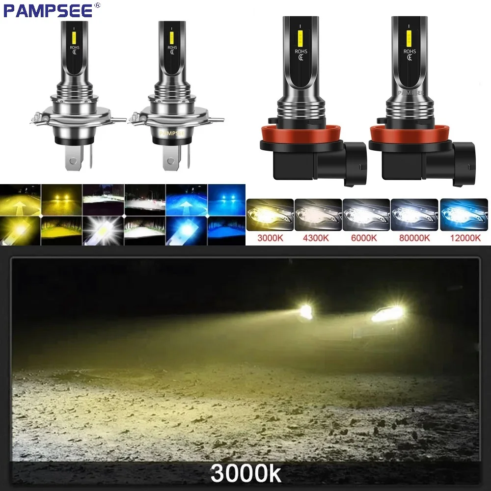 

Автомобильные светодиодные лампы для фар H4 H7 H11 H10 3000K 6000K PSX24W H8 H9 H1 H3 Автомобильные фары Противотуманные фары 9005 HB3 9006 HB4