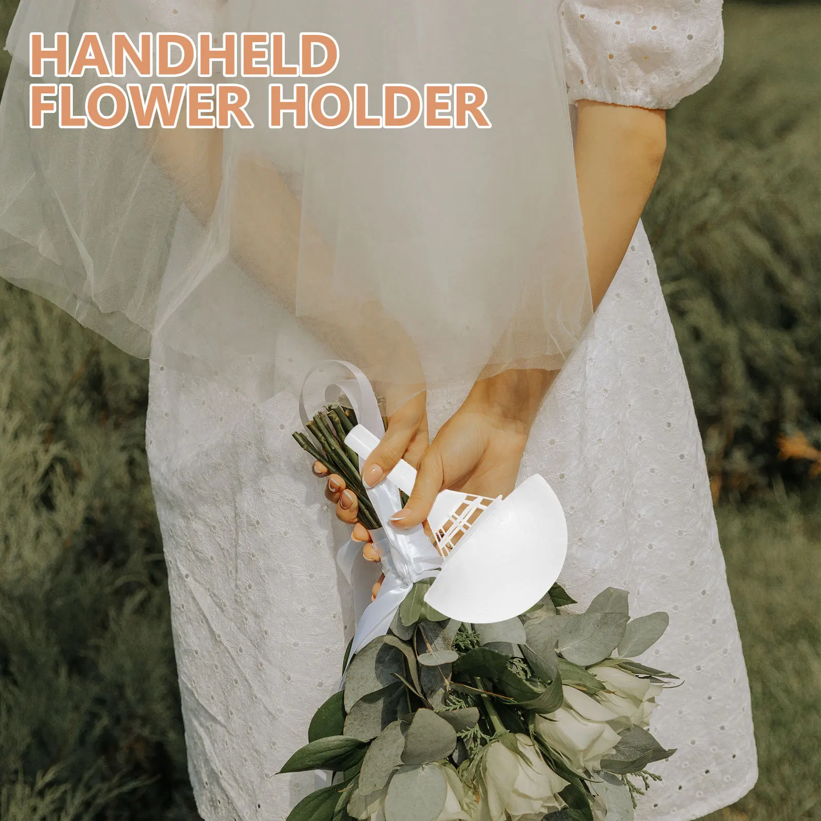 

1Set Foam Floral Bouquet Holder Bridal Bouquet Handle Fresh Silk Flower Wedding Supply DIY Flower Arrangement Decoration