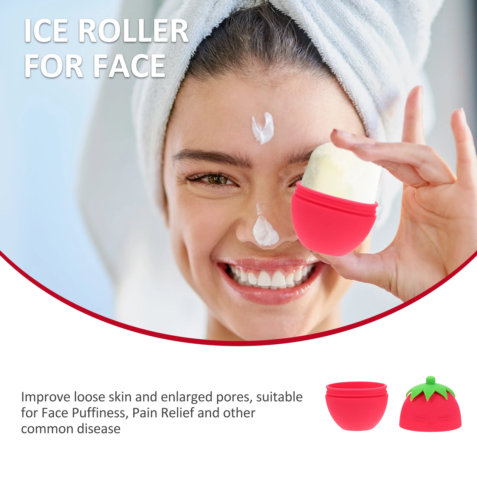 

Ice for Face Silicone Face Pore Reduction Facial Massage Roller Skin Care Tool Beauty Instrument Accessory