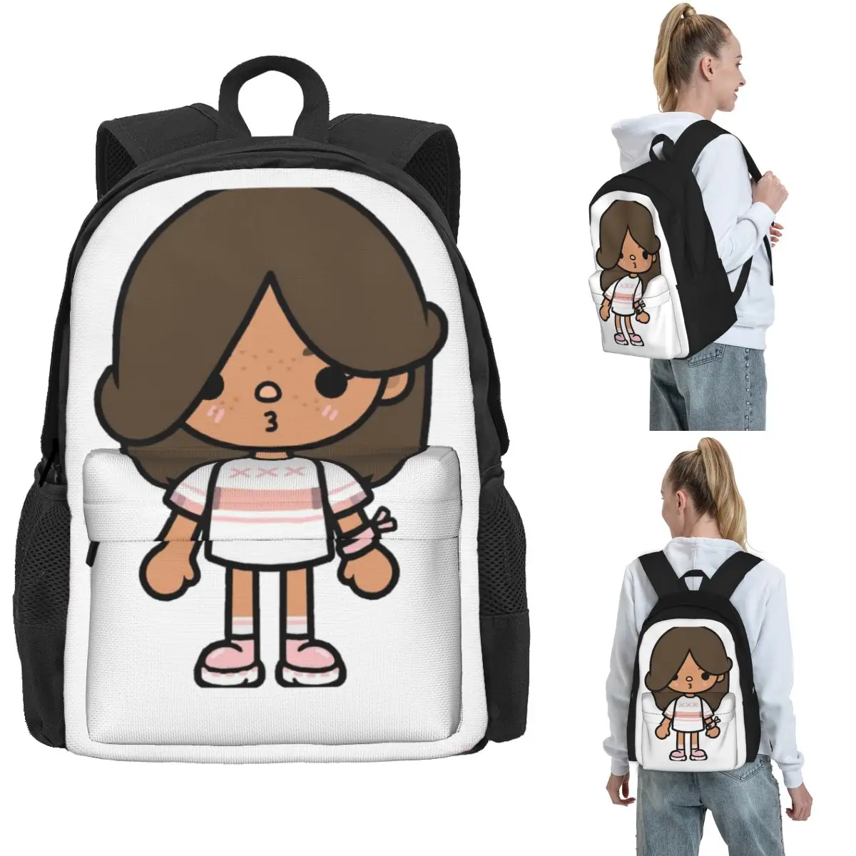 Toca Life Box - Toca Boca Mochilas lindas Mochila para niños y niñas Mochilas escolares para niños de gran capacidad Mochila para computadora portátil Bolso de hombro