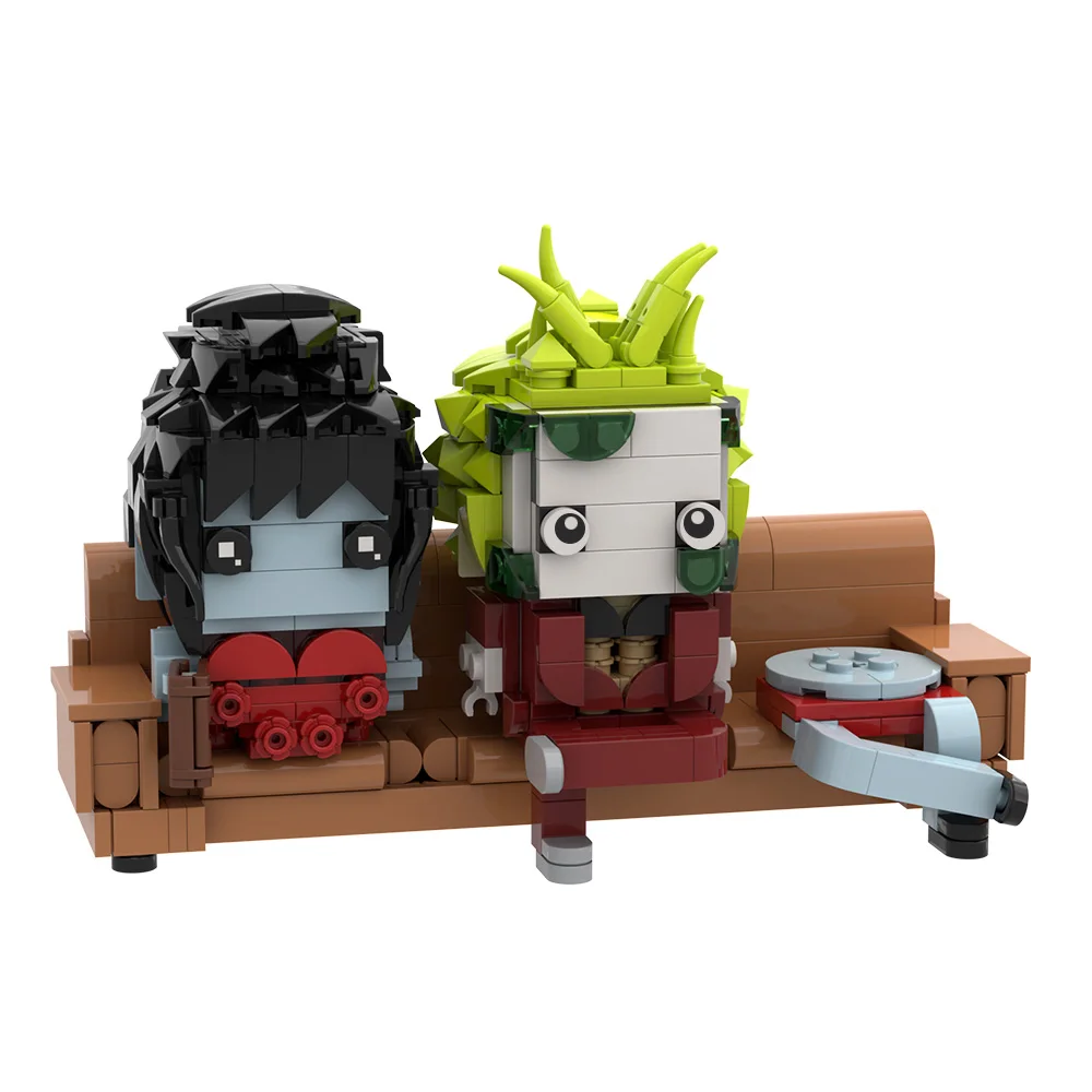 

Gobricks MOC The Netherworld Waiting Room Brickheadz Building Blocks Model Movie Character Bricks Assembled Toy Kids Gift