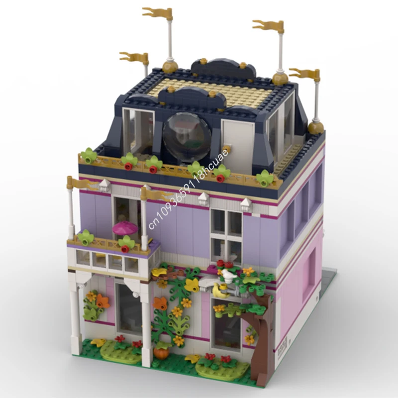 1616pcs MOC Modulaire HLC Hotel Building Model blokken ambachtelijke speelgoed Verjaardag DIY Architectuur creatieve Kids Baksteen kerstcadeaus