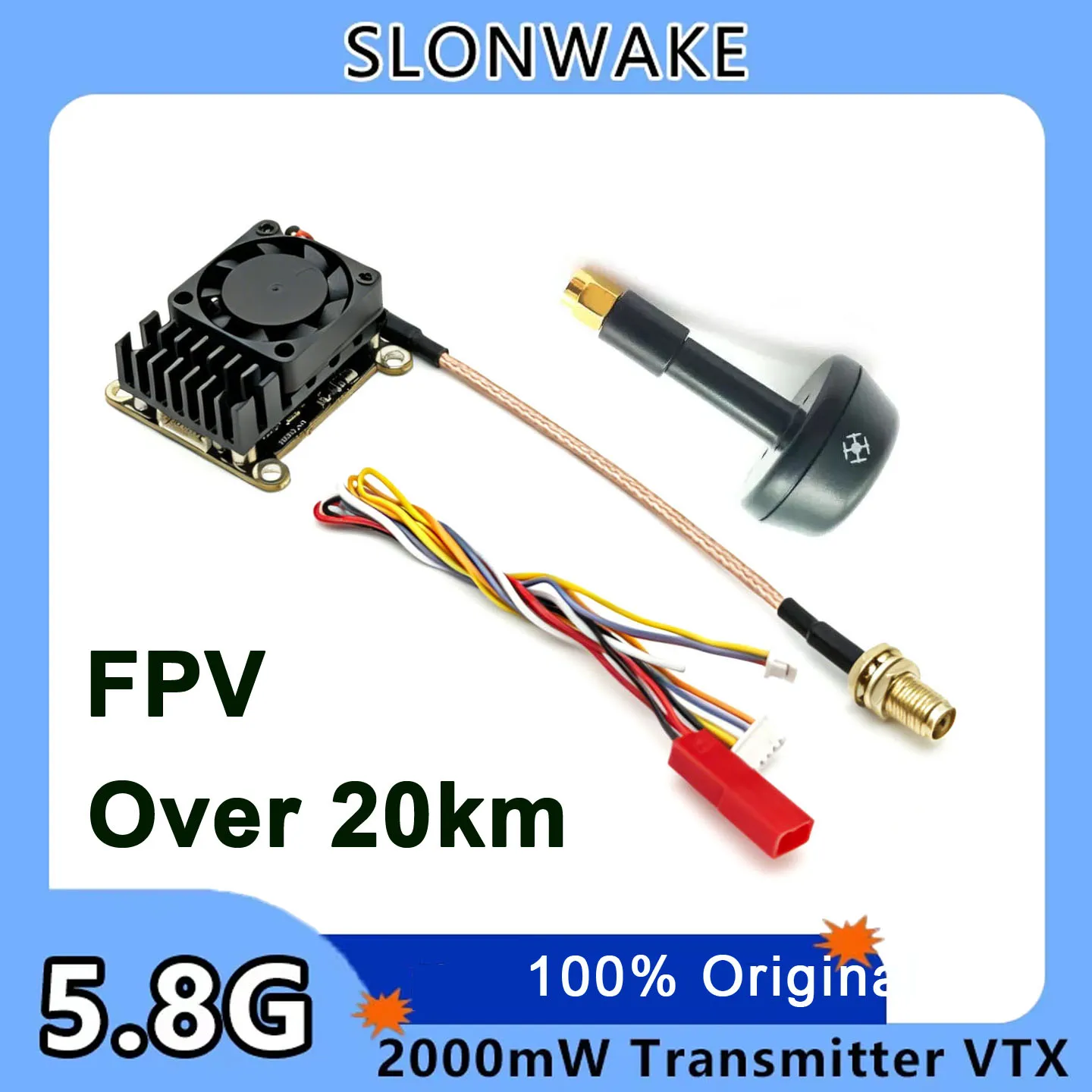 Nouvelle mise à niveau : Émetteur vidéo sans fil FPV VTX 5,8 GHz 2W réglable, compatible OSD, pour drone à aile fixe longue portée FPV