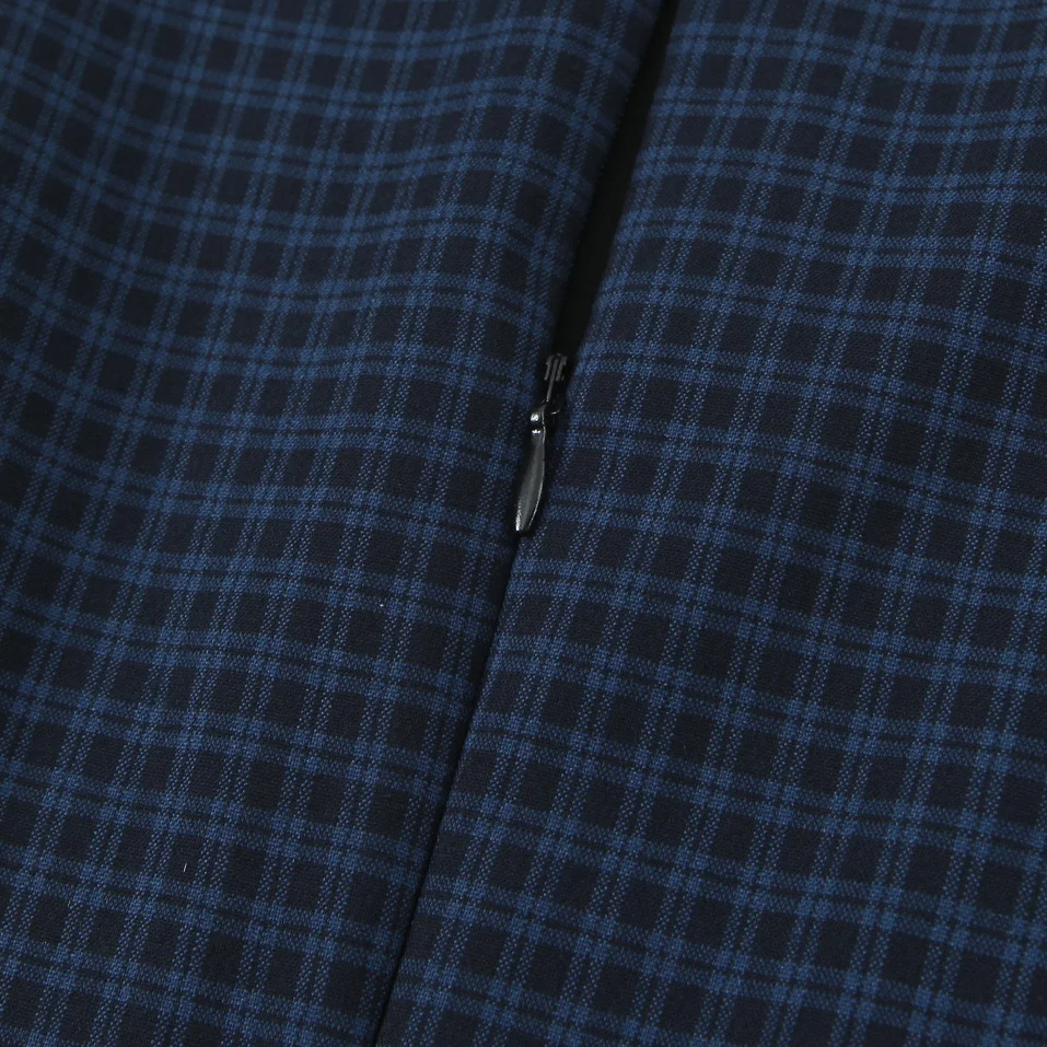 KASLEAD Faionable Plaid ort Dr Feminino Dr Sli Decoração em camadas 3067269 Fibra de poliéster Svel Ci C...