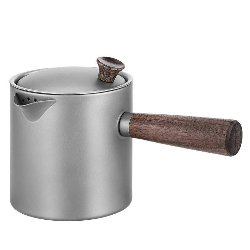

Titanium teapot ebony handle household filter single pot kung fu tea set custom gift