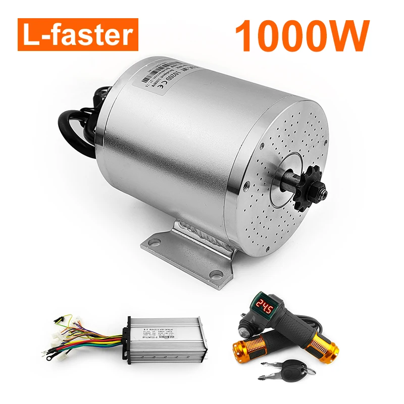 MY1020 High Speed DC Brushless Motor with Throttle Controller, E-Bike Scooters, Go-Karts, 1000W