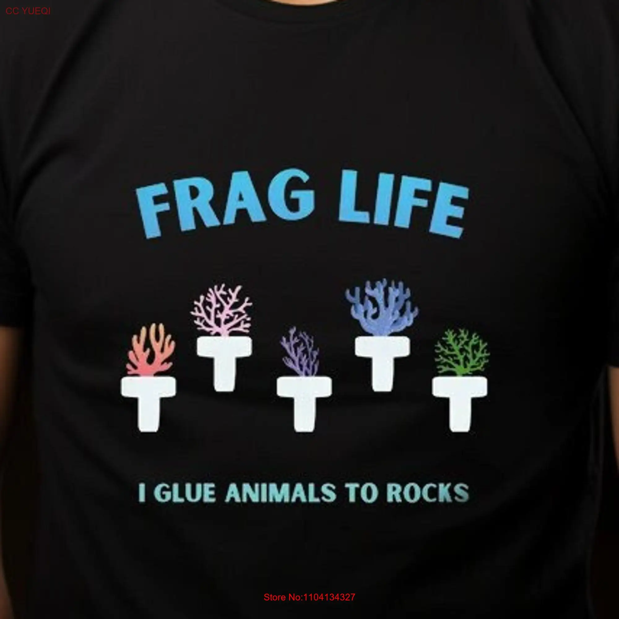 Frag Life T Shirt Coral Reef Saltwater Funny Aquarium Aquarist Fish long or short sleeves