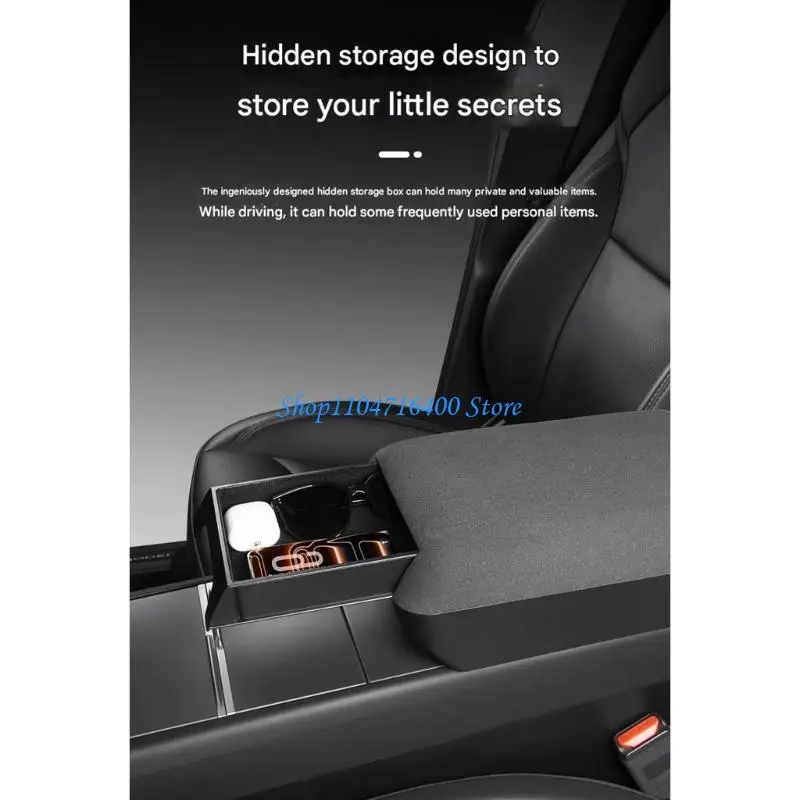 

y1gd Open Plan Armrest Planner For Auto Interior Leather Fabric Heightening Feature Additional Storage Against Slip Bottom