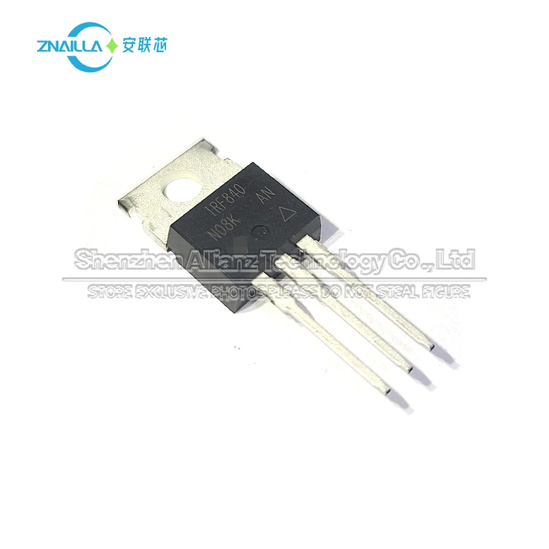 10 pcs/lot MOSFET irf840tr irf840 irf840pbf to-220ab-3 N channel withstand voltage: 500 V current: 8A