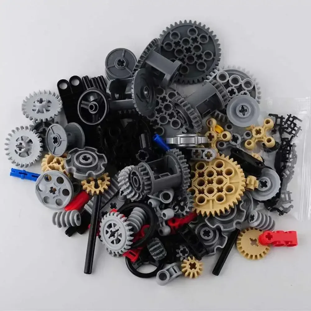 116pcs MOC Bulk Technical Parts Pin Bricks Set Axle Connector Gear Shaft 40 Tooth Building Blocks Compatible with Legoeds 9686