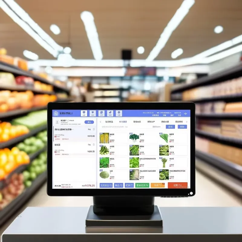 New Desktop 15.6 Inch Capacitive Touch Screen 10 Points 1366x768 Resolution HD-MI+VGA+USB Interfaces for Store POS