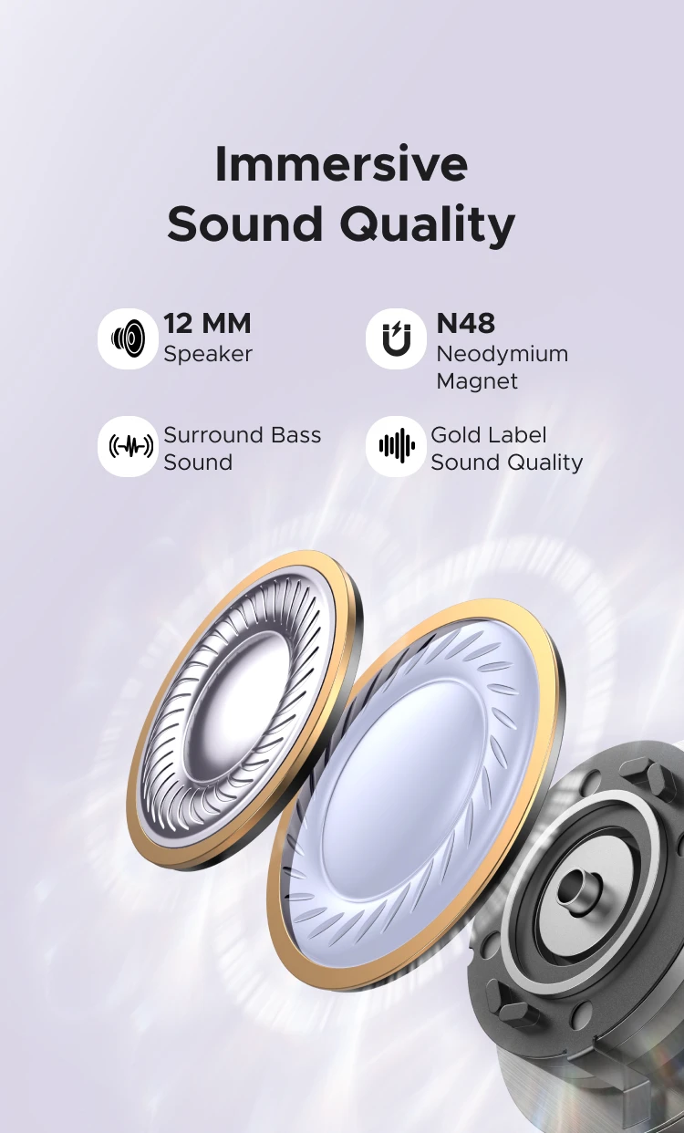 UGREEN Open Ear Clip Wireless Earbuds Bluetooth Sports Earphones Headphones in Mic with Earhooks & Ear Hook