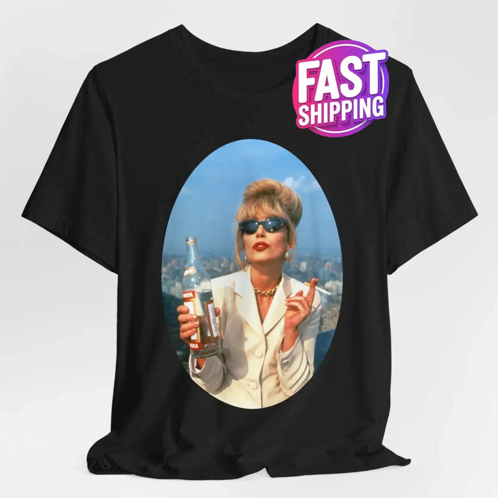 Absolutely Patsy Stone T Shirt 90s Comedy Joanna Lumley Apparel vintage Washed Breathable Unisex Slightly Casual