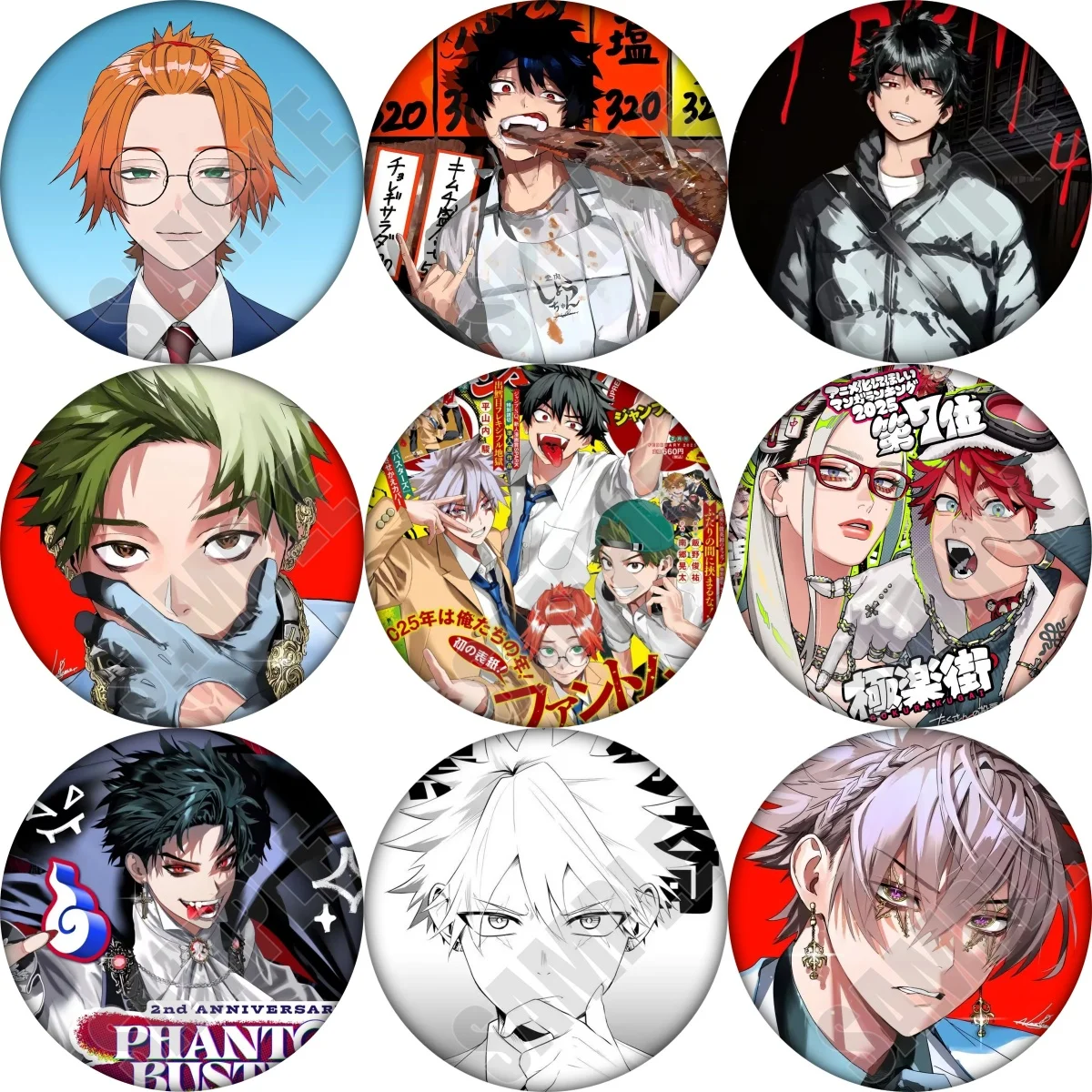 

Phantom Busters Anime Badges Pins Game Women Brooch Cartoon Fashion Creative Brooches for Bag Accessorie Gifts