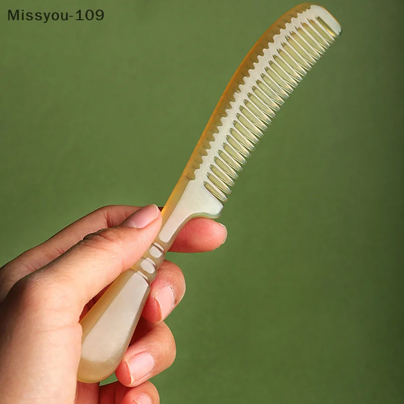 

Расческа из натурального овечьего рога — антистатическая расческа с мелкими зубьями и ручкой для ухода за волосами и кожей головы