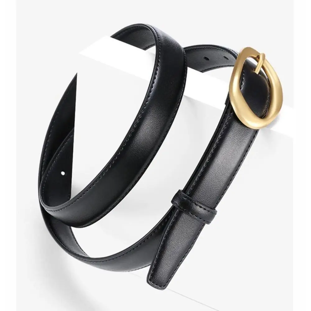 Fashion Pu Leather Belt Luxury Design Irregular Pin Buckle Waistband Metal Buckle Casual Waist Strap Women