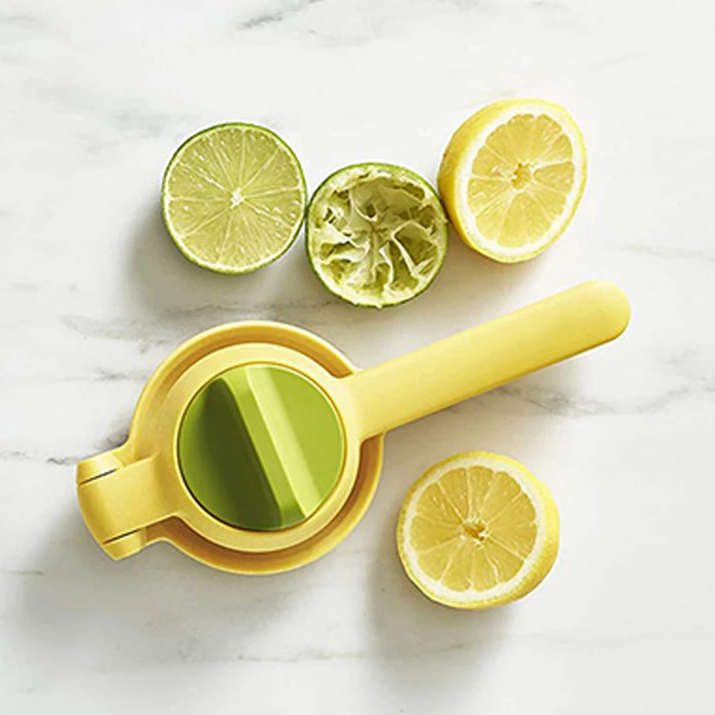 Mini 2-In-1 Hand Juicer Portable Lemon Lime Squeezer Simple Manual Citrus Juicer for Max Extraction Home Kitchen Utility Tool