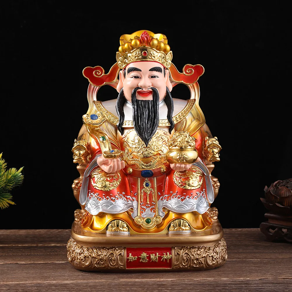 Cz god of wealth   statue ornaments office opening bring in wealth and treasure statue for home worship  statue  god of wealth