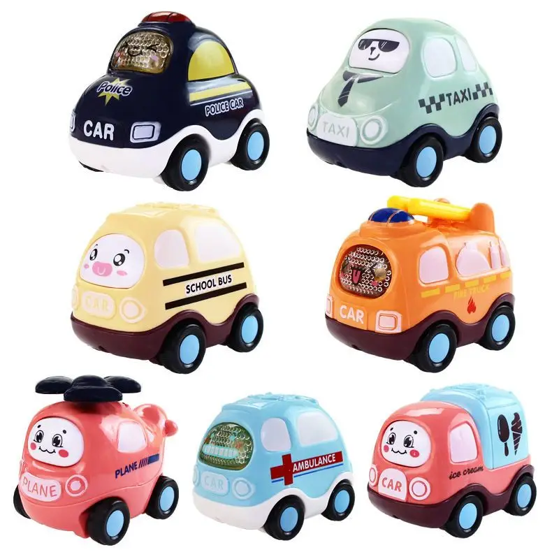 7 PCS Baby Car Toy Cars Friction Vehicles Playset Toys Mini Racing Car Kids Educational Toy For Children Boys Girl 1 2 3 Years