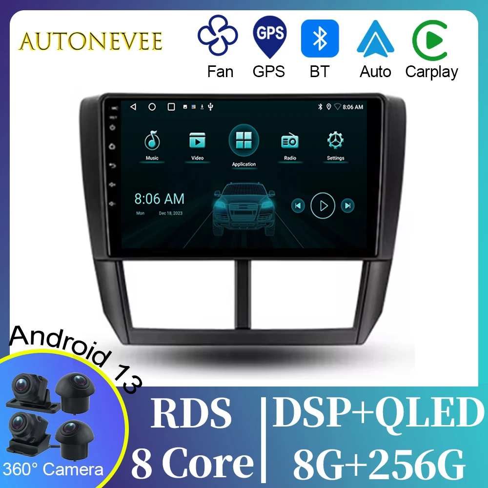 

Android Auto 4G For Subaru Forester 3 SH For Subaru Impreza GH GE Car Radio GPS Navigation Multimedia Stereo Carplay No 2din DVD