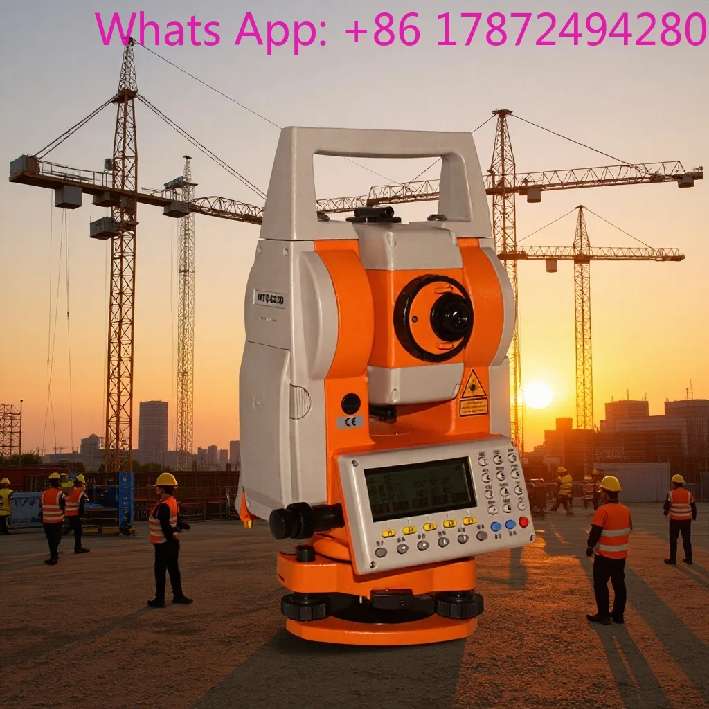 Total Station MTS602R Electronic Total Station 1000m Precision Digital Display Prism Free 5000 Meters Chinese Display