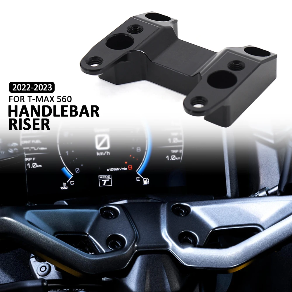 

T-MAX 560 2022 2023 New Motorcycle Handlebar Riser Handle Bar Raiser Clamp Backs Black For Yamaha TMAX 560 T-MAX560 TMAX560