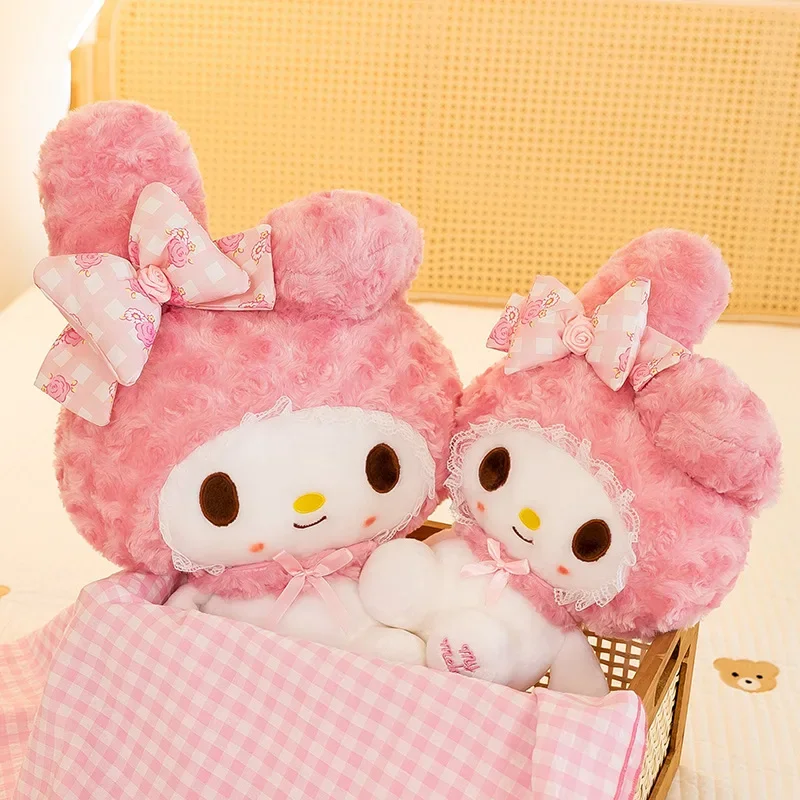 

Sanrio Large Size Hello Kitty Anime My Melody Stuffed Toys Soft Pillow Birthday Gifts for Girls Kawaii Bedside Gift Plush Dolls