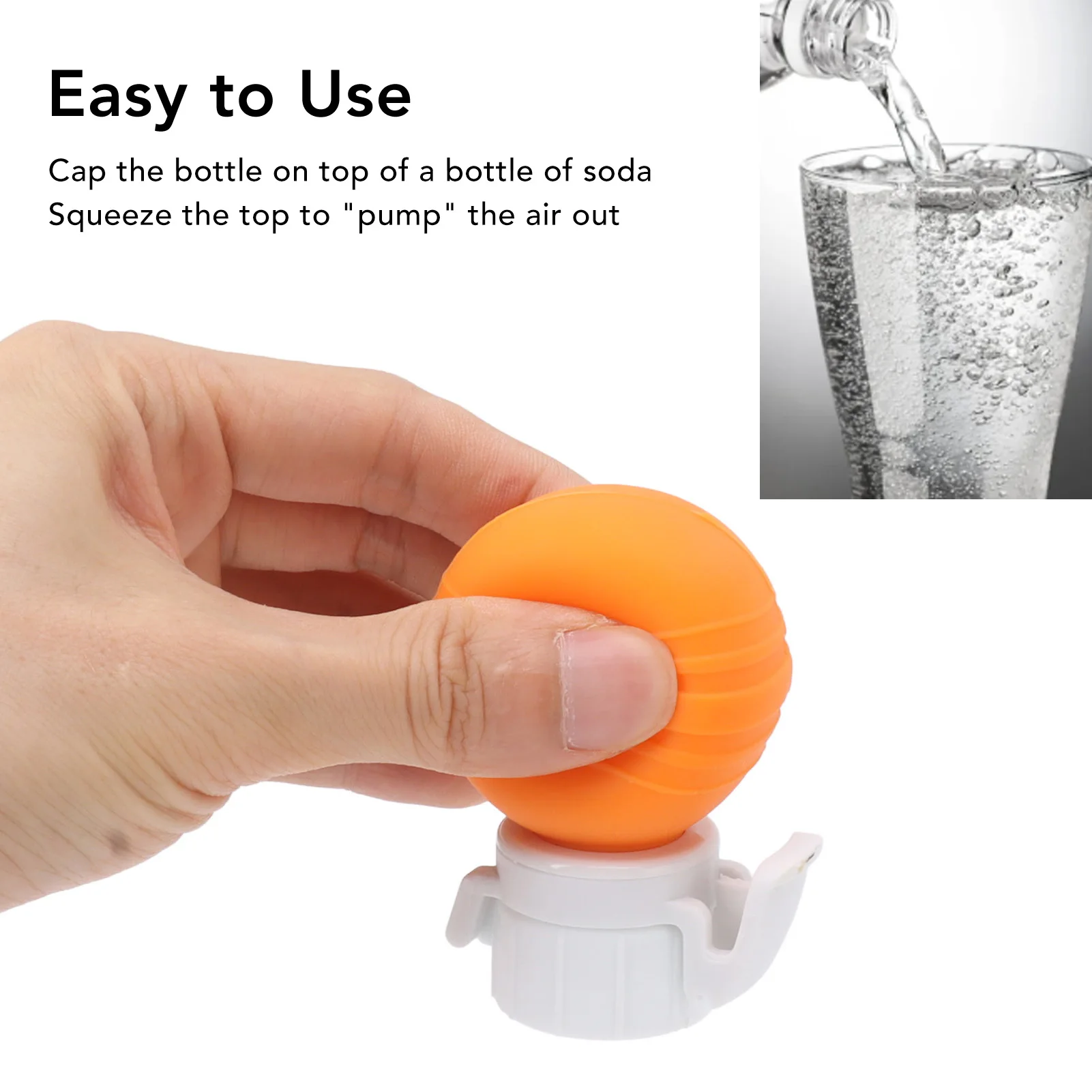 Keeper Pump  Soda Bottle Lid Silicone Leak Proof Carbonated Drink Air Pump Lid  Keeper Pump  Saver Stopper Lids