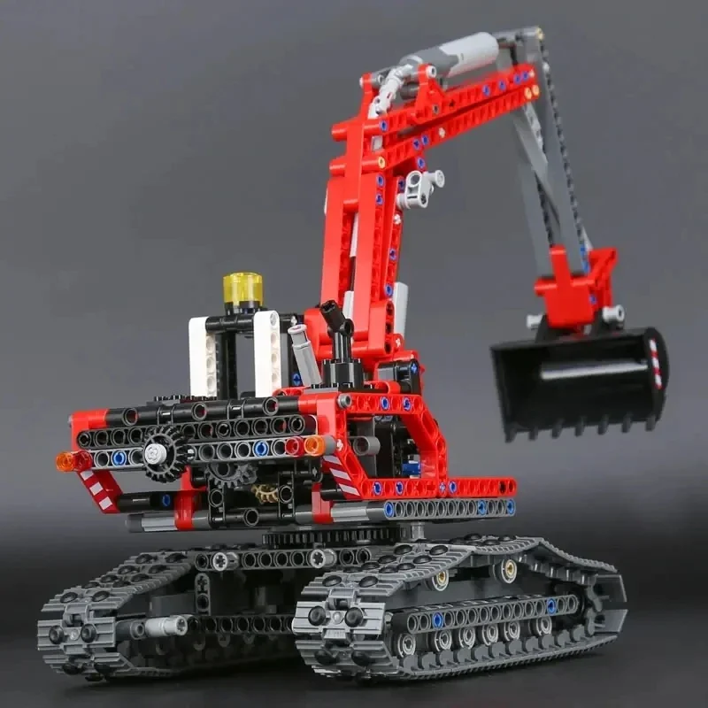 Technische Limited Edition 8294 Bausteine-Sets für rote Raupenbagger für Kinder, Ziegel, Spielzeug für Jungen, Geschenk, kompatibel mit Lego
