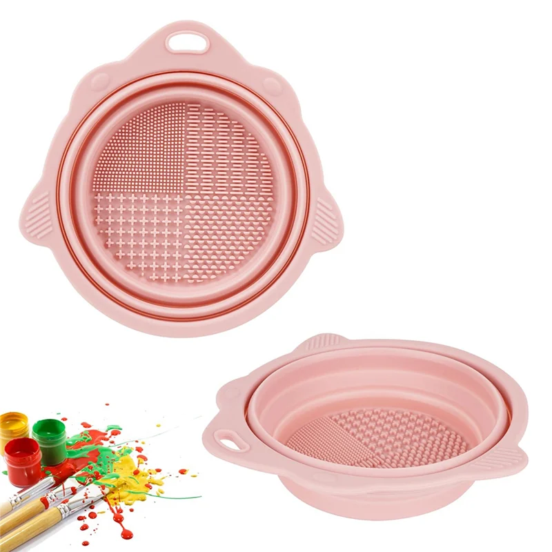 A25F-2 Pack Складная щетка для чистки кистей, шайба для чистки, чашка для ополаскивания акрила, акварели, масляной живописи