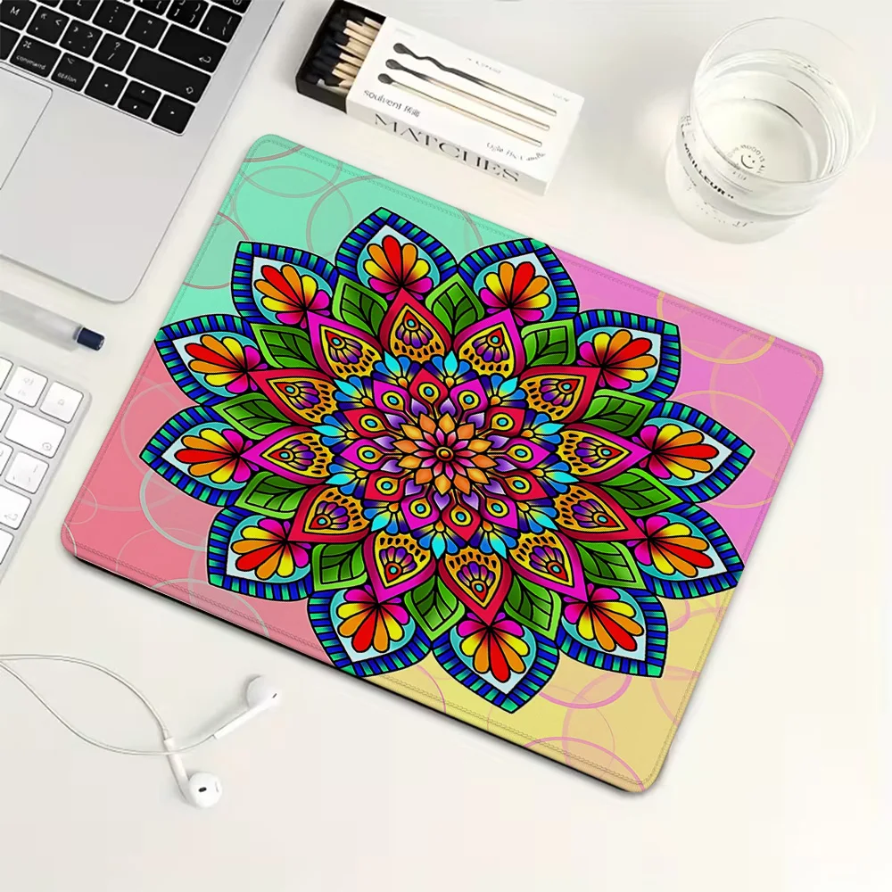 

Красочные узоры мандалы, небольшой коврик для мыши, резиновый игровой коврик для мыши, коврик для механической клавиатуры, аксессуары для ПК, коврик для компьютерного стола