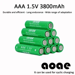 aoae New  AAA 1.5 V 4-20PCS AAA 3800 Mach Rechargeable Battery 3800 Mach Charging New Alcalinas Aoae +1 4-cell Battery Charger.