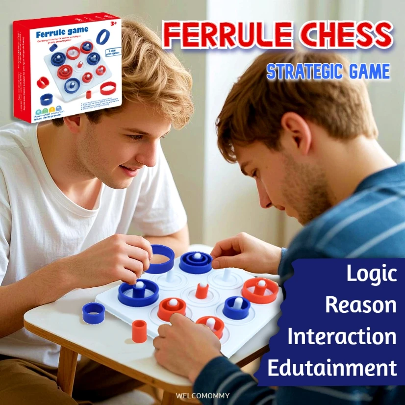 Children Montessori Ferrule Chess Toy Parent-child Interaction Strategy Game Kids Logical Thinking Training Teenager Gift