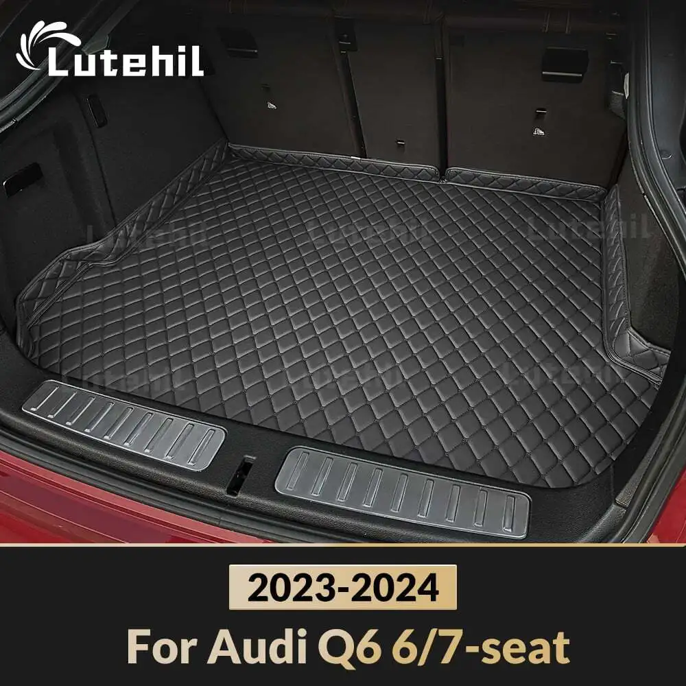 

Для Audi Q6 6/7-seat 2023-2024 индивидуальный коврик в багажник автомобиля, антигрязная накладка, защитный коврик, грузовая подкладка, авто аксессуары для интерьера