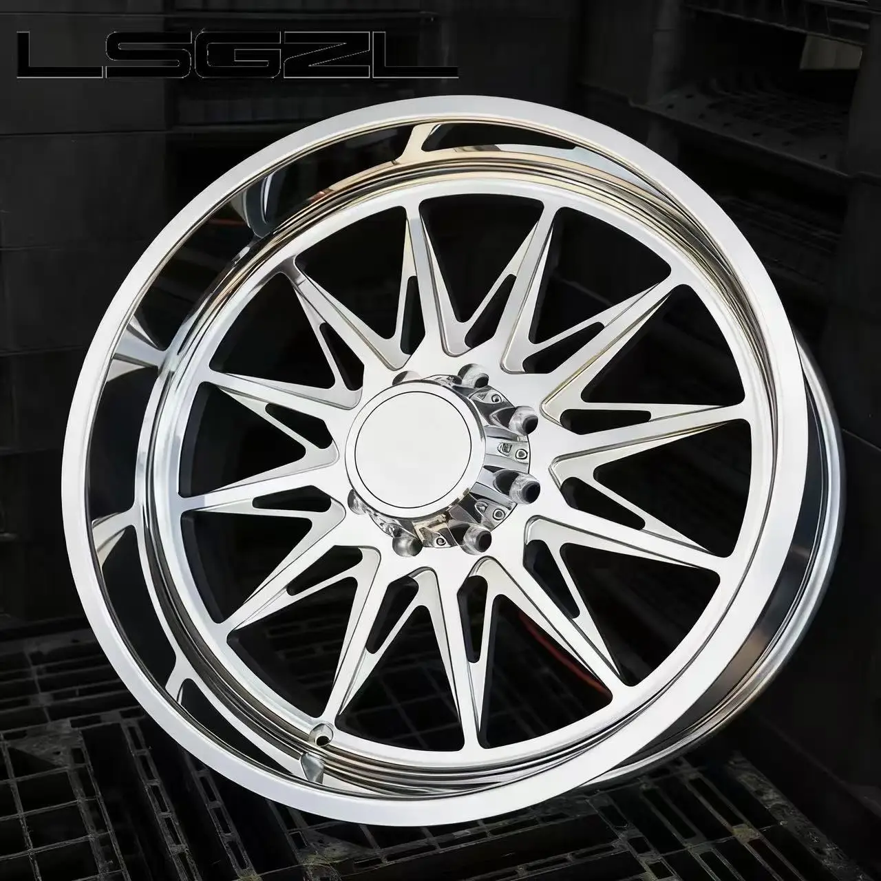 Rueda de Aleación de Aluminio Forjado para GMC Silverado 3500 Camioneta 8x165.1 PCD 30mm ET 20-28 Pulgadas Diseño Cóncavo Negro Mate