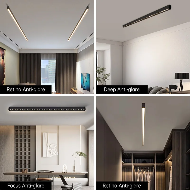 

SCON 4FT LED Ceiling Lamp Anti-Glare Linkable Surface Mount Light 2400LM Linear Ceiling Mount Light For Office Kitchen Workshop
