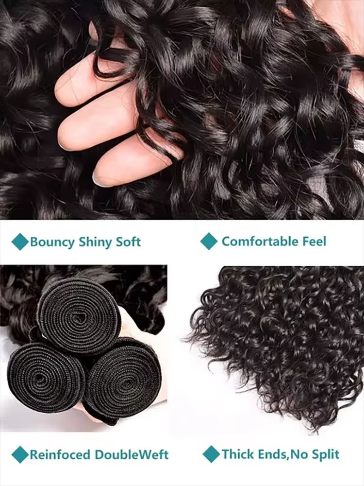30 32 Inch burmese curly hair bundles 100% Unprocessed raw hair bundles Double Weft Deep Wave Human Hair 3 4 Bundles Extensions
