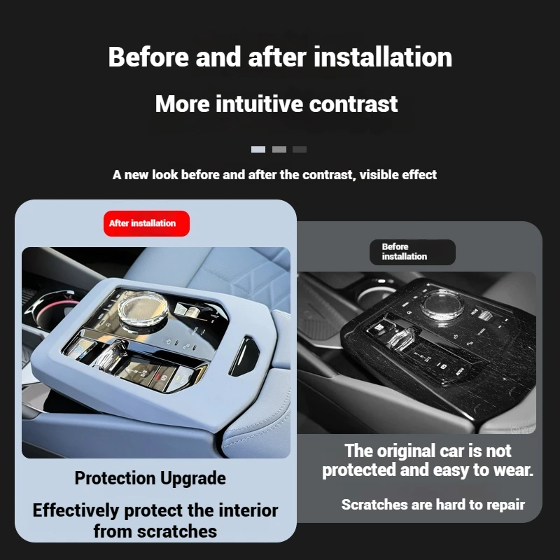 ل BMW 5 سلسلة i5 G60 2024-2025 LHD سيارة مركز والعتاد التحول غطاء لوحة الديكور الداخلي اكسسوارات مركز لوحة غطاء الكسوة