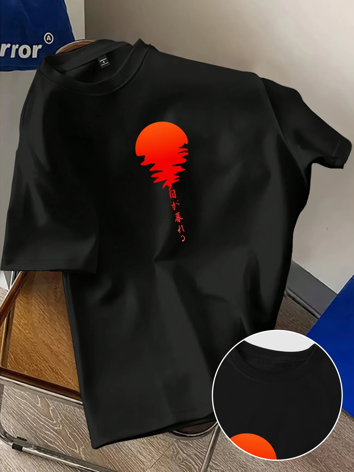 

Everyday Casual Sea Sunset Pure Cotton Soft Round Neck T shirt Casual Short Sleeve Everyday Tshirt Round Neck Tee