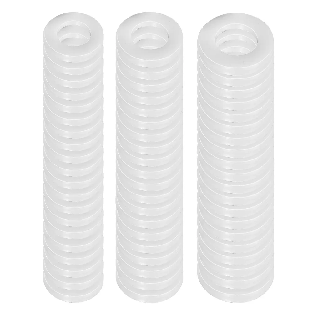 

60pc Hinge Rings Fitting Rings Wear-resistant White 1-1.2mm For Door Hinge Plastic Prevents Floor Abrasion Slight