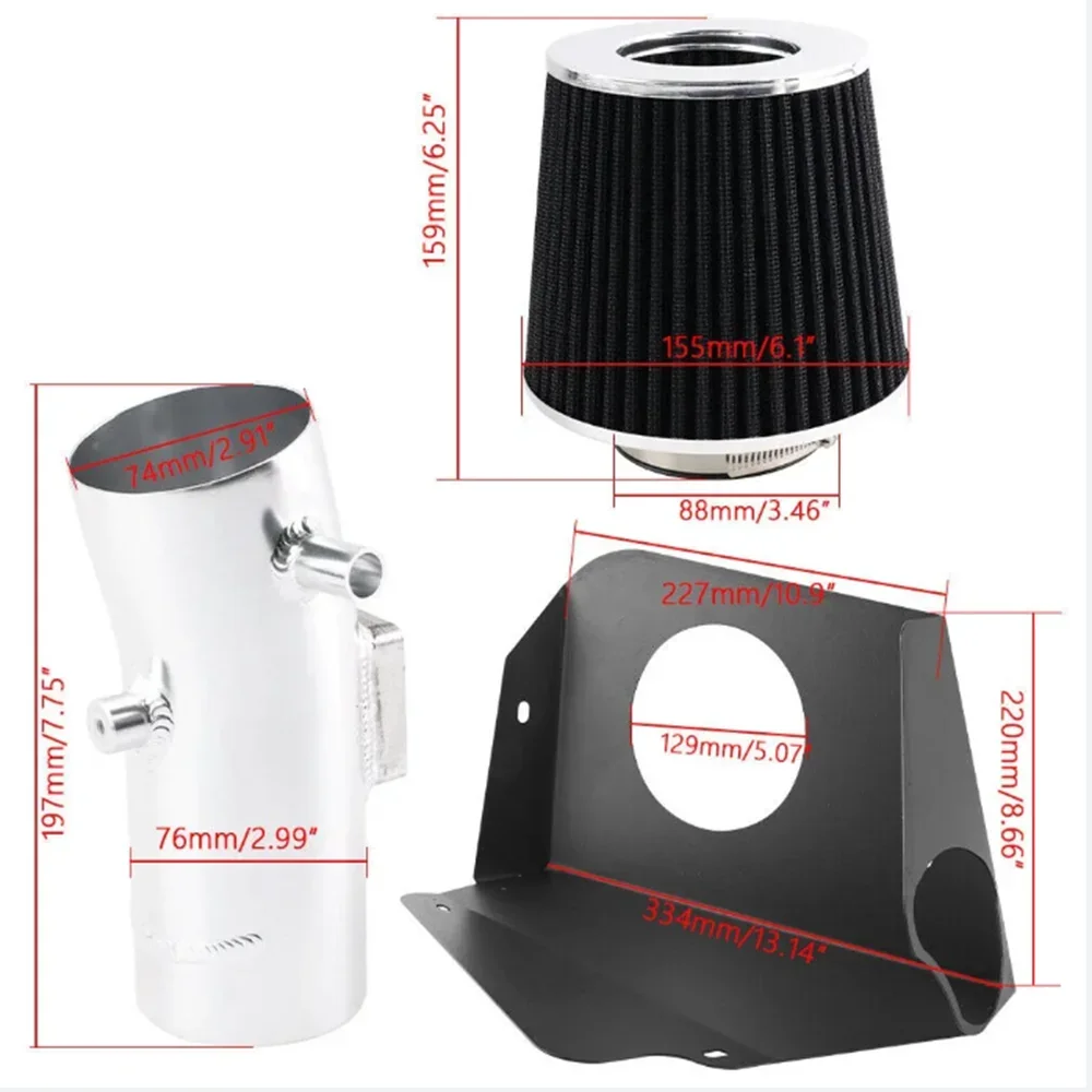 Cold Air Intake Set, With Heat Shield Filter, For 2007 2012, Nissan Altima 3 5L, V6 Se Sl Sr, Enhance Power Chill Engine