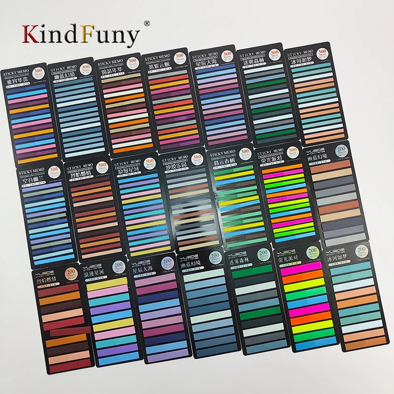 

KindFuny 5800 Sheets Transparentes Sticky Notes Self-Adhesive Annotation Read Books Bookmarks Tabs Notepad Posted It Stationery