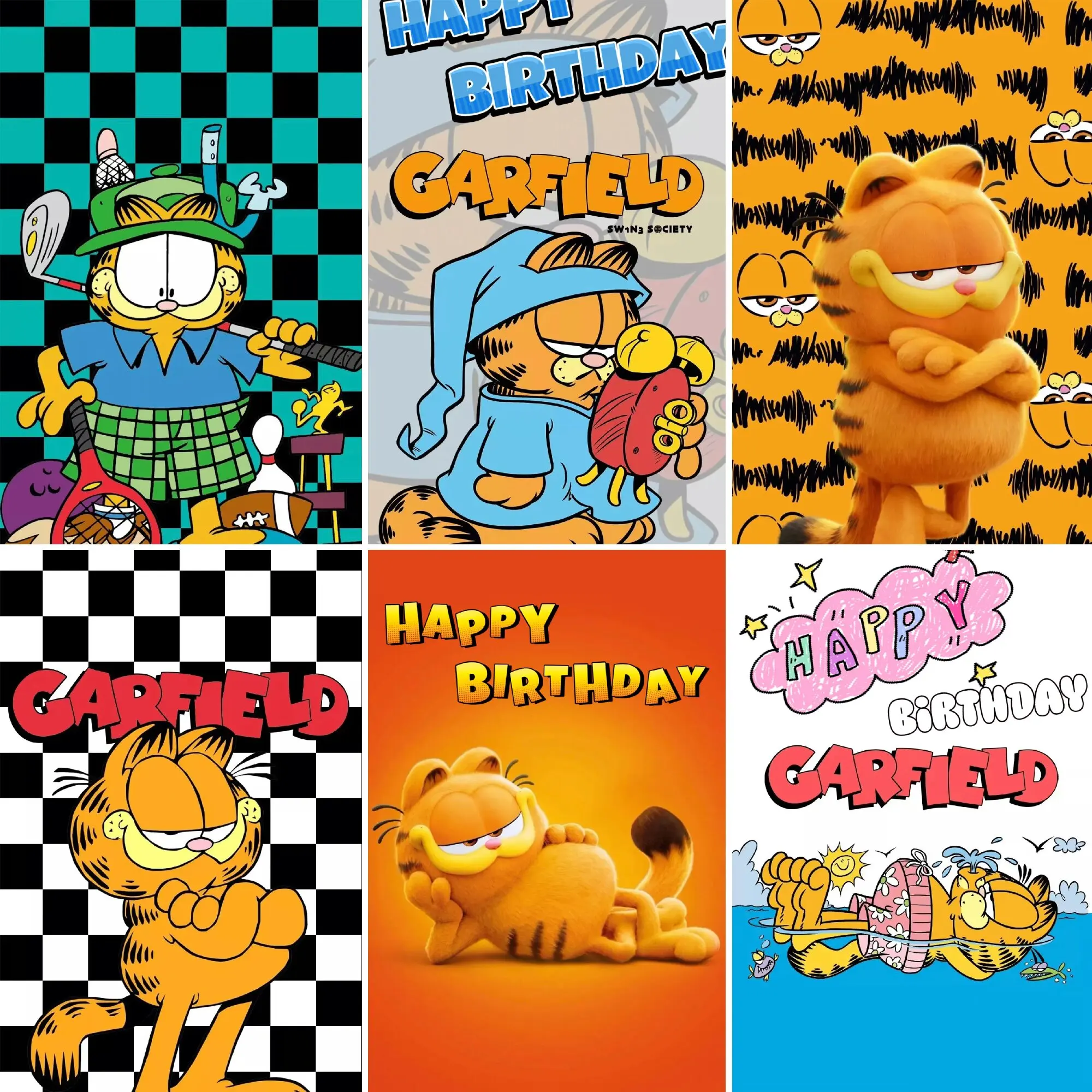 

Cartoon Cute G-GarfielD Theme Background Kids Birthday Party Cat Photography Baby Shower Poster Home Room Decor Photo Props