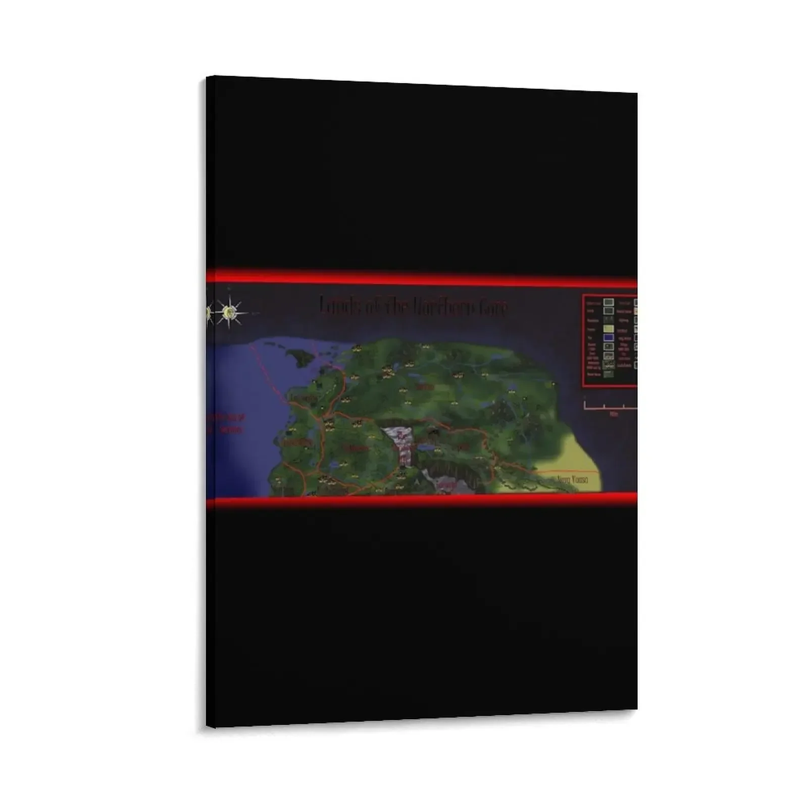 

Ravenloft North Core Lands Map! Canvas Painting wall art Paintings on the wall aesthetic room decoration decoration for the room