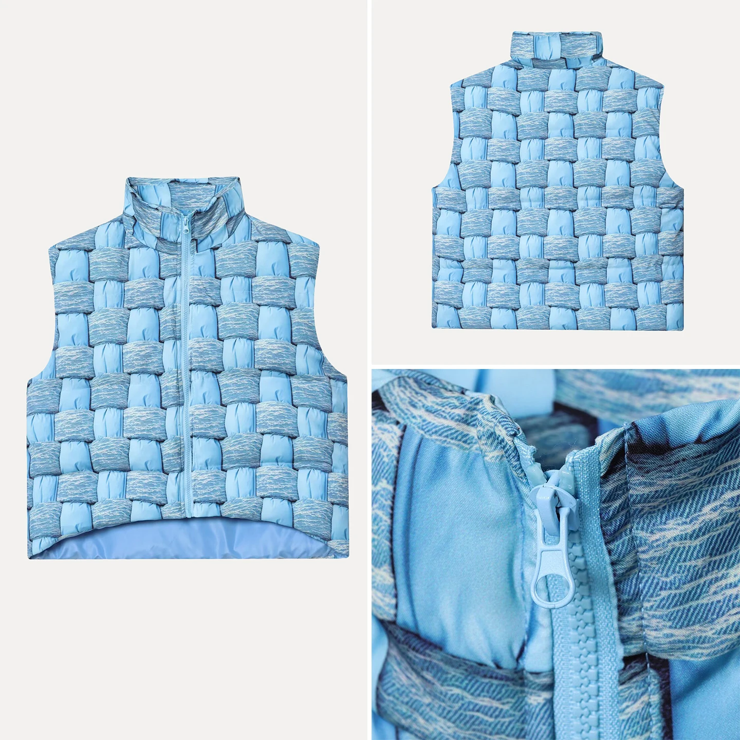 

2025 Autumn New Women's Personalized Floral Print Hand-Padded Cotton Vest Versatile Daily Sweet Sle Z Original Design