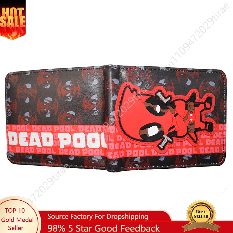 

Comics Hero Cartoon Wallet With Coin Pocket ID Card Holder Cool Design Cosplay Accessories