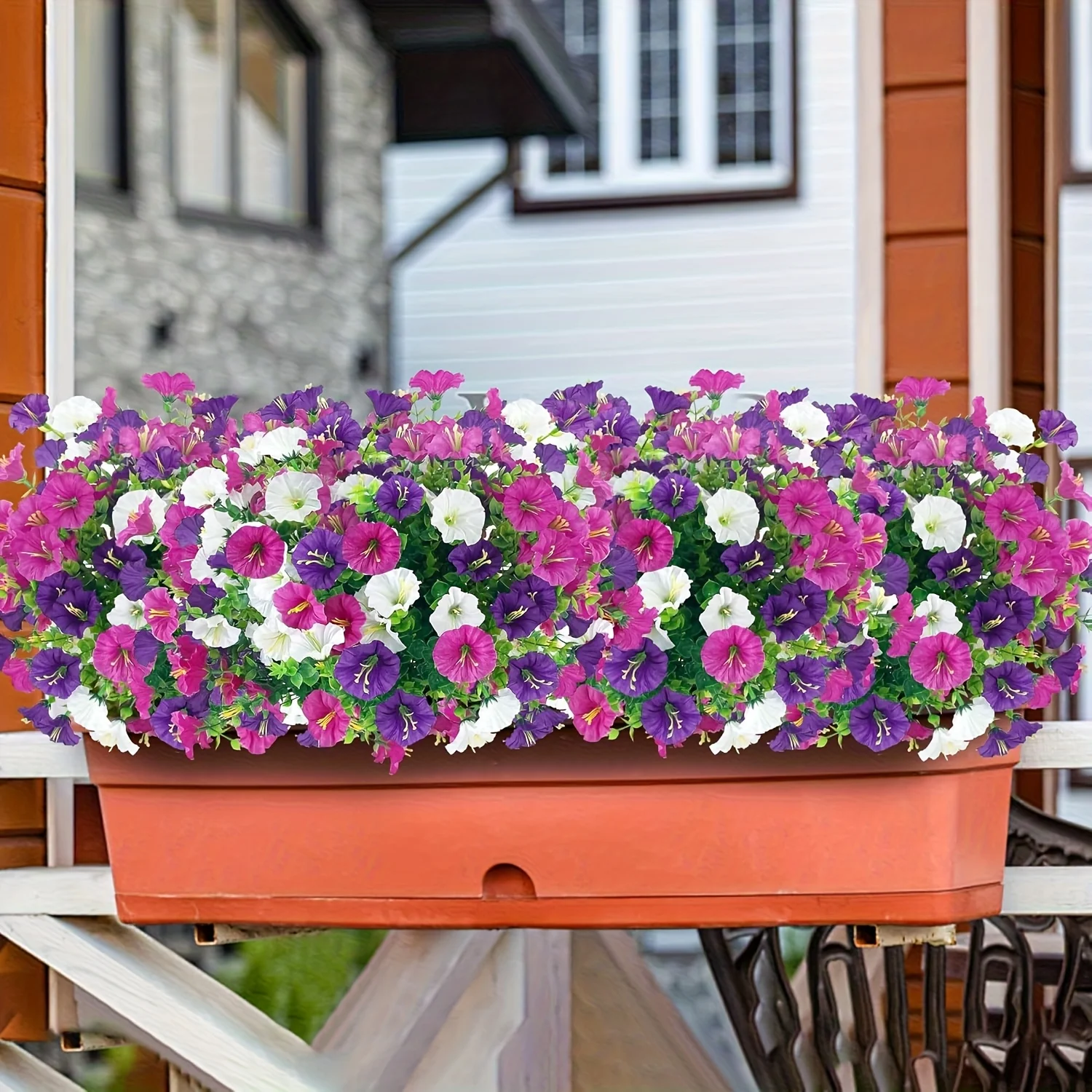 6/9er-Pack Künstliche Blumenmischung aus Seidenblumen für Frühlingsdekorationen im Innen- und Außenbereich, Haus, Garten und Zimmer – Detail 5