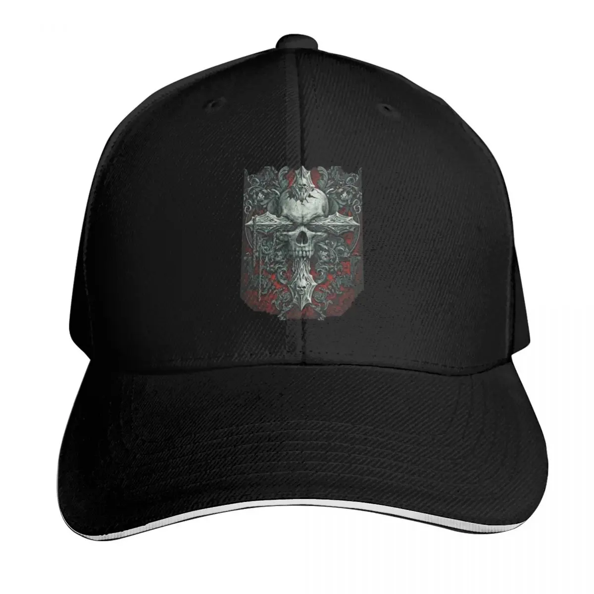 Celtic Cross Skull with Cross In eyes Baseball Cap Gift for Him Her Casual Daily Wear Quick Dry Performance
