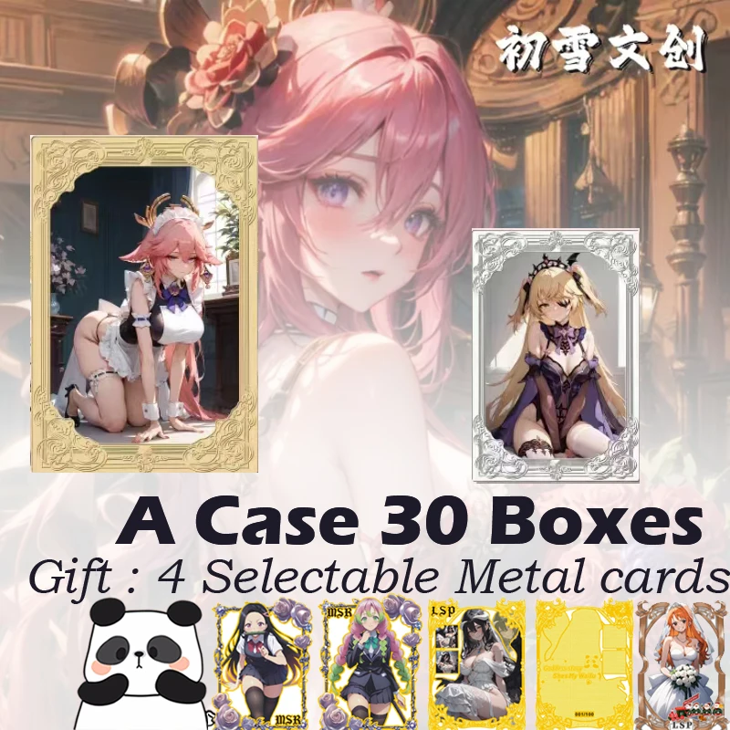 New A6 Size Goddess Metal Card Set VINTAGE ORNAMENT Hobby Anime Doujin Collection Art Board Rare Card Doujin Booster Box Toy