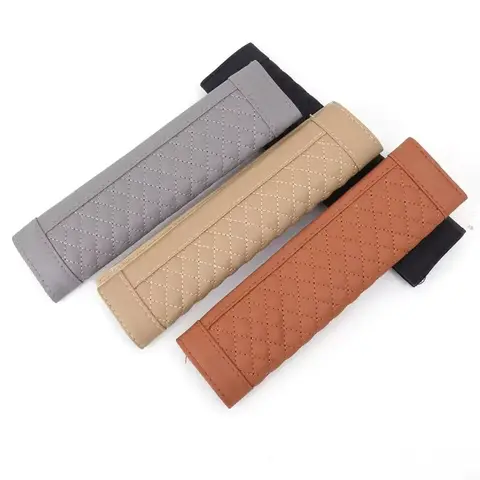 2/1pcs Universal Car Safety Belt Cover Leather Seat Belt Cover Shoulder Strap Covers Car Shoulder Protector Pad Auto Accessories